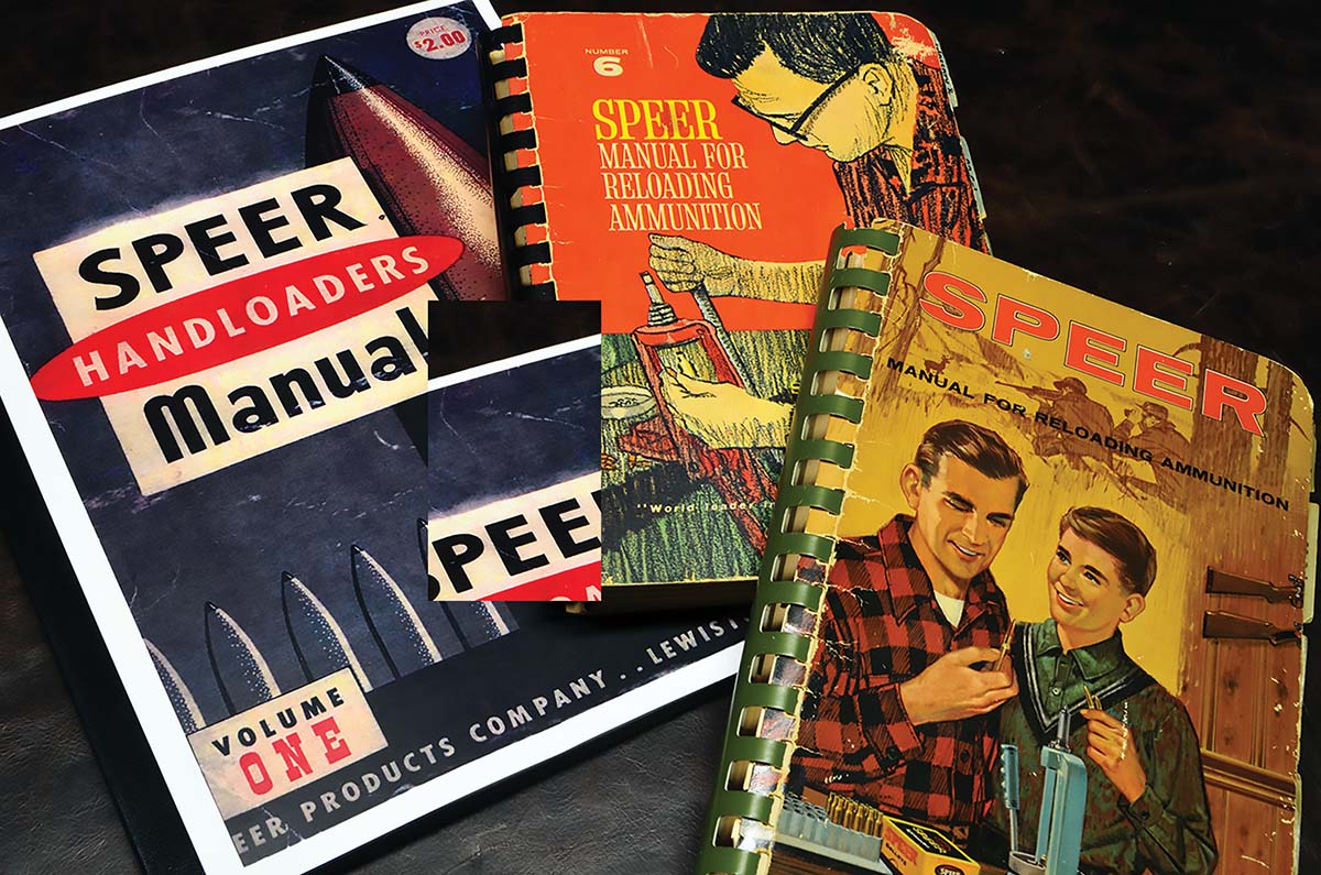 Early Speer manuals from 1956, 1964 and 1965. Speer Handloaders Manual Volume One is obtainable in reprint from Cornell Publications, while most others can be found online. None are very expensive and the nuggets of information therein can be invaluable.